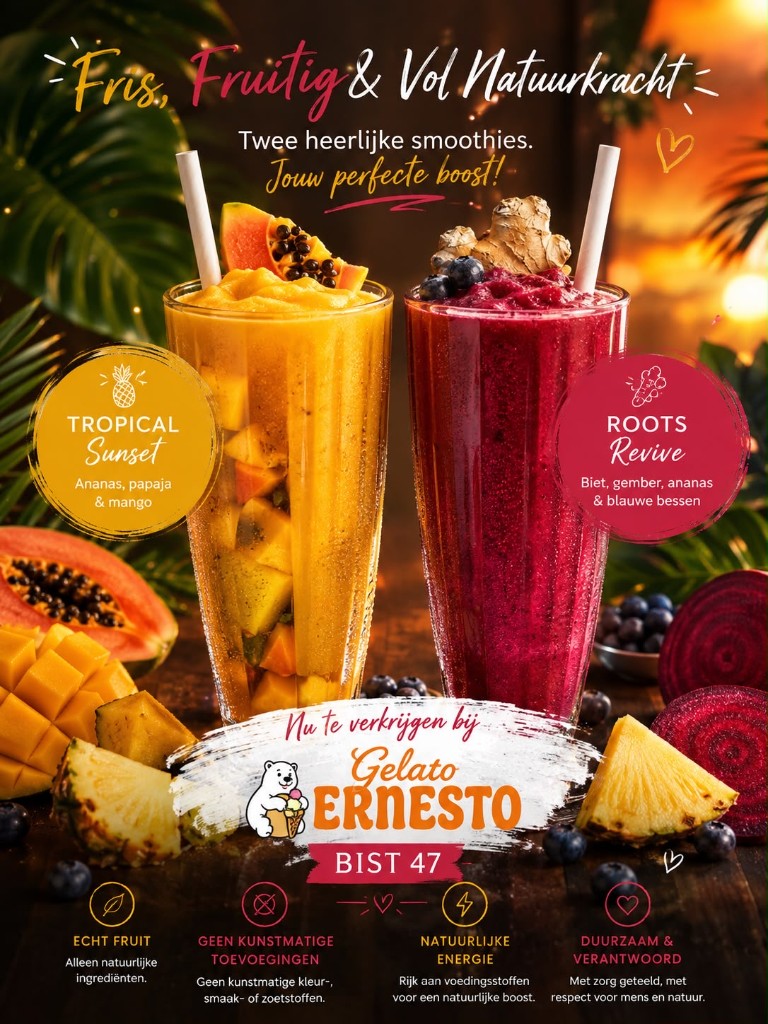 Smoothies van Gelato Ernesto