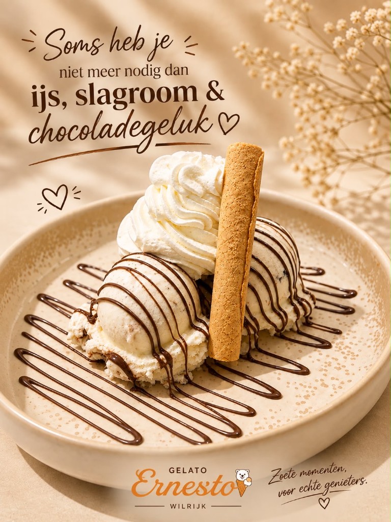 Coupe met chocolade